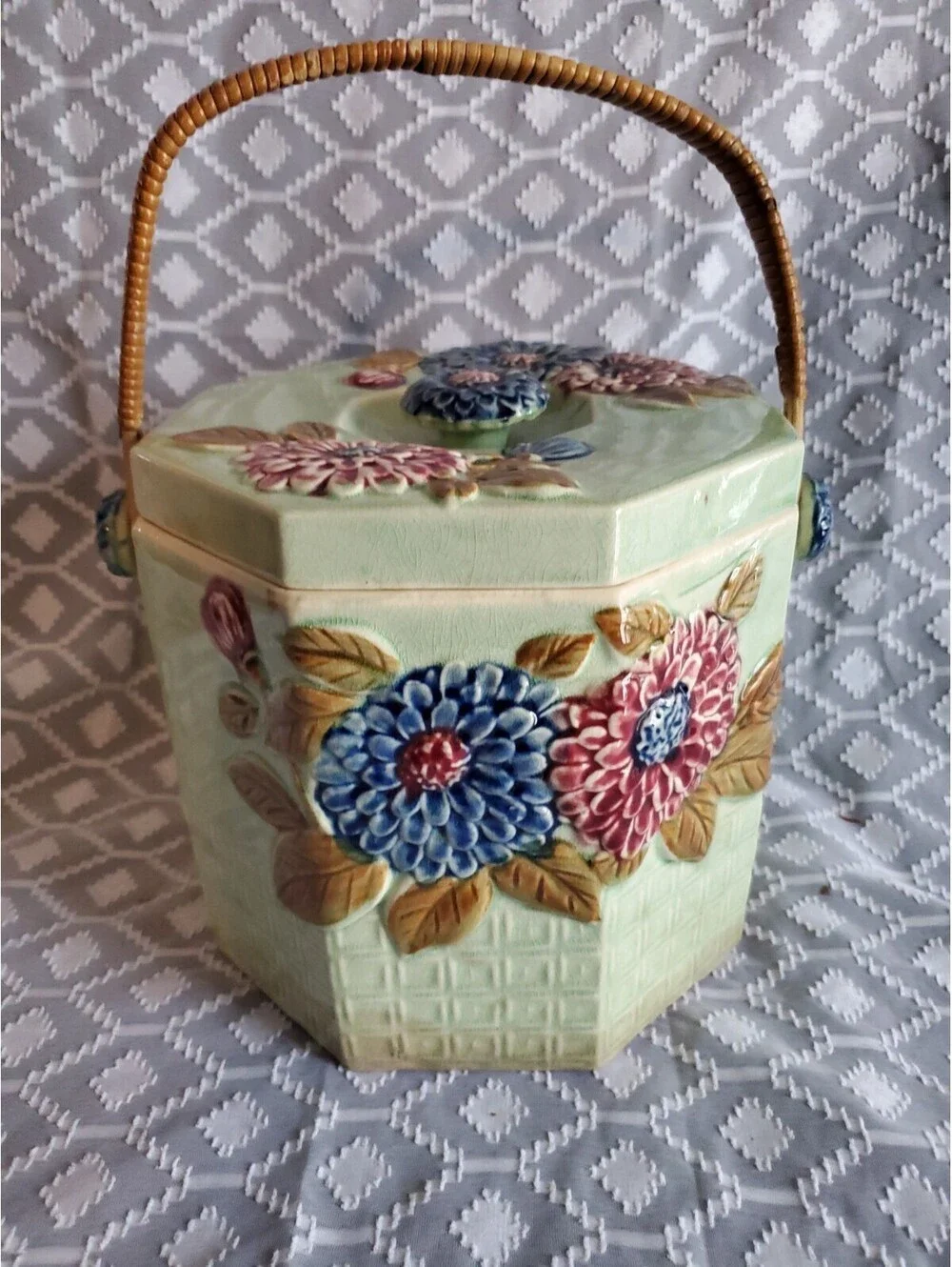 Vtg Japanese Biscuit Jar